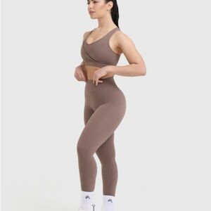 UNIFIED HIGH WAISTED LEGGINGS COOL BROWN